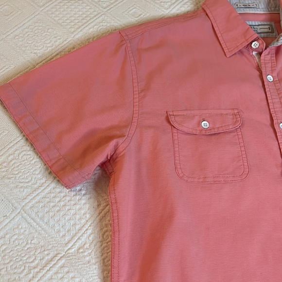PD&C Large Coral Button Down Casual Shirt - Picture 7 of 14